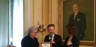 La premiazione di Fruttagel a Milano, in occasione della presentazione del rapporto 2018 Io sono cultura. L’Italia della qualità e della bellezza sfida la crisi