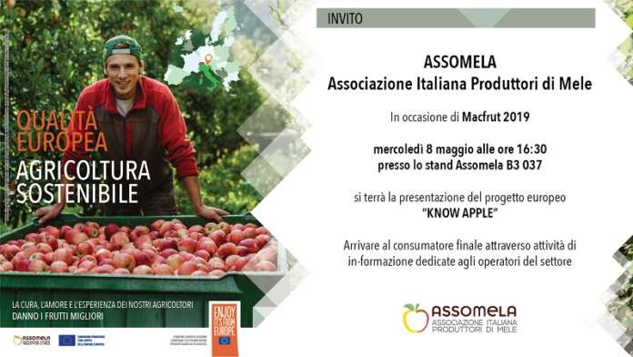 Assomela, l'associazione italiana produttori di mele lancia a Macfrut la campagna di informazione Knowing european apple