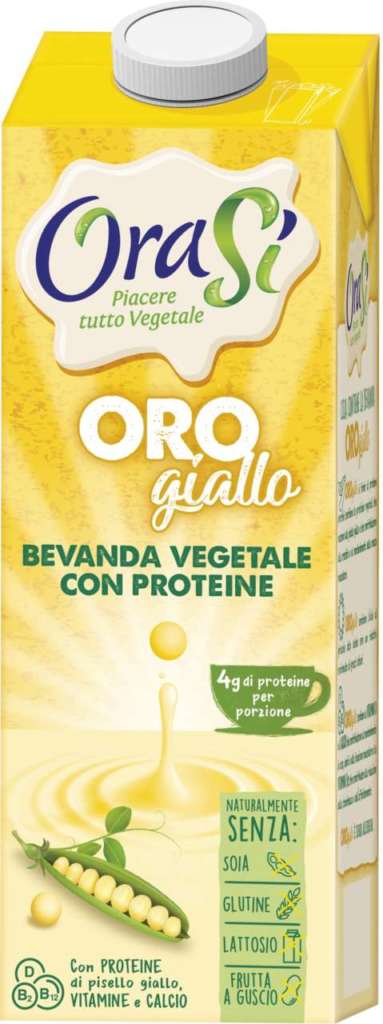 OroGiallo OraSì è senza lattosio, con circa l’85% di contenuto proteico