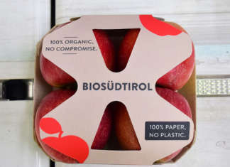 Il nuovo packaging sostenibile in cartone microonda da 4/6 mele lanciato dal Consorzio Vog