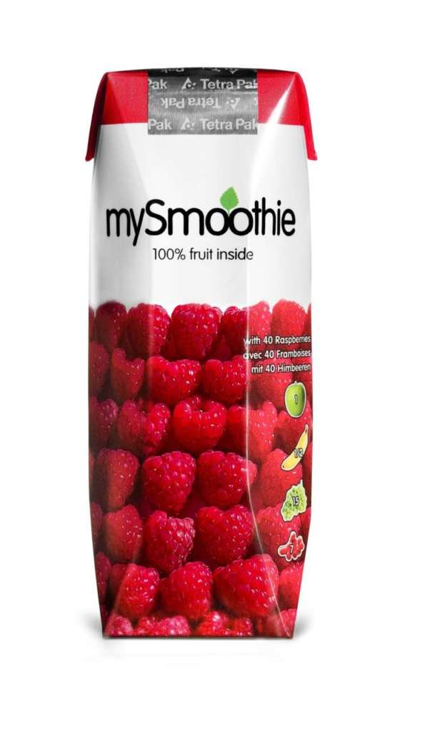 MySmoothie al Lampone: il marchio è distribuito da Eurofood, azienda specializzata nell'import di prodotti di qualità