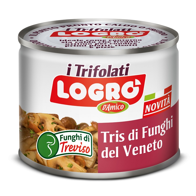 Logrò, brand di D'Amico, detiene la leadership di mercato per i funghi trifolati in latta