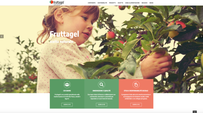 Nel nuovo sito Fruttagel si dà spazio alla sostenibilità sociale e ambientale, ai prodotti, con consigli alimentari e un blog con ricette