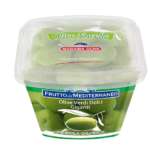 Le olive Madama Oliva del nuovo raccolto sono proposte in due confezioni, Dolci verdi giganti “Frutto del Mediterraneo“ da 250 grammi e Dolci verdi giganti in buste da 1 Kg