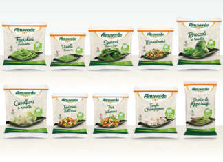 Le verdure surgelate a marchio Almaverde Bio in packaging compostabile presentate ad Anuga