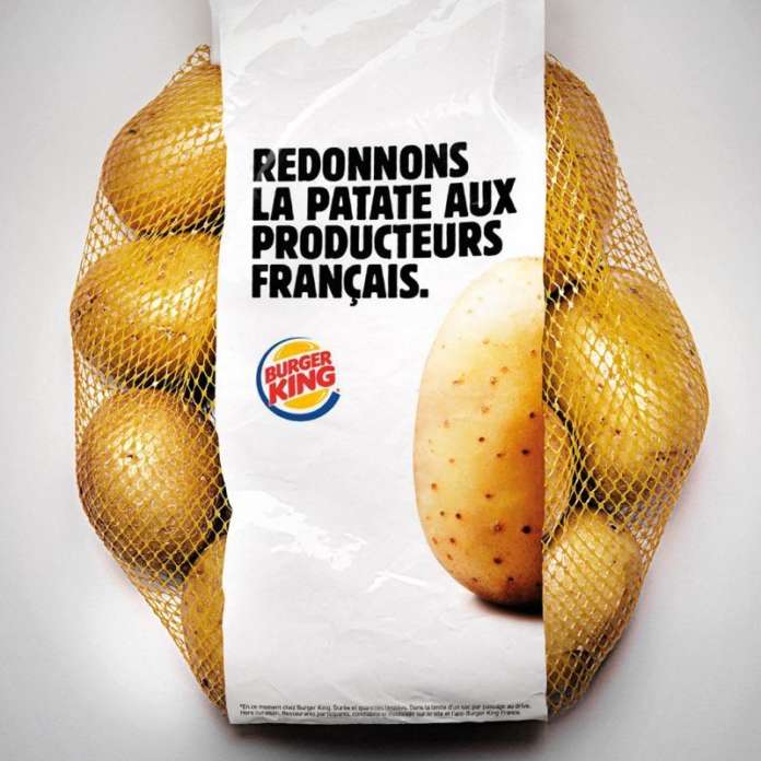 I sacchetti di patate distribuiti da Burger King a partire dal 2 febbraio