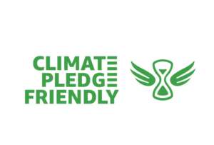 Il logo Climate Pledge Friendly