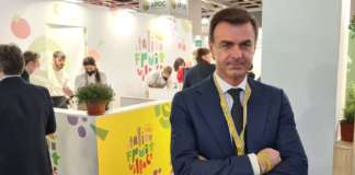Il presidente di Coldiretti Ettore Prandini a Fruit Logistica, a Berlino