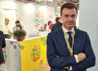 Il presidente di Coldiretti Ettore Prandini a Fruit Logistica, a Berlino