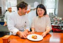 Il cuoco Daniel Canzian e HA Jung-a, direttrice di AT Korea Parigi