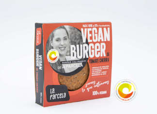 Il burger vegano di pomodorini La Parcela, dell'azienda Granada la Palma, vincitore negli Innovation Awards