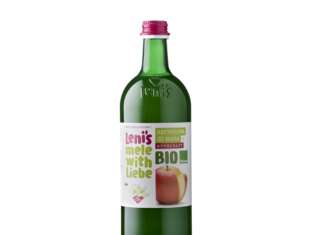 Spremuta di mela bio Leni's, marchio di Vog Products