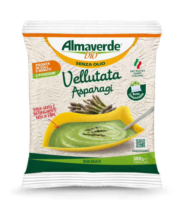 Almaverde Bio, Vellutata di asparagi prodotta da Fruttagel