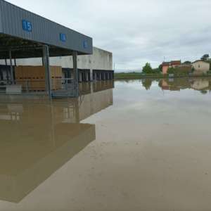 Danni dell'alluvione nell'impianto di Barbiano