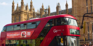 Campagna RedPop sui bus di Londra