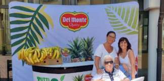 Primo weekend con le merende salutari di Del Monte (nella foto Simona Riccio, in piedi a destra)