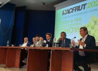 La conferenza stampa di presentazione, con il presidente di Macfrut Renzo Piraccini