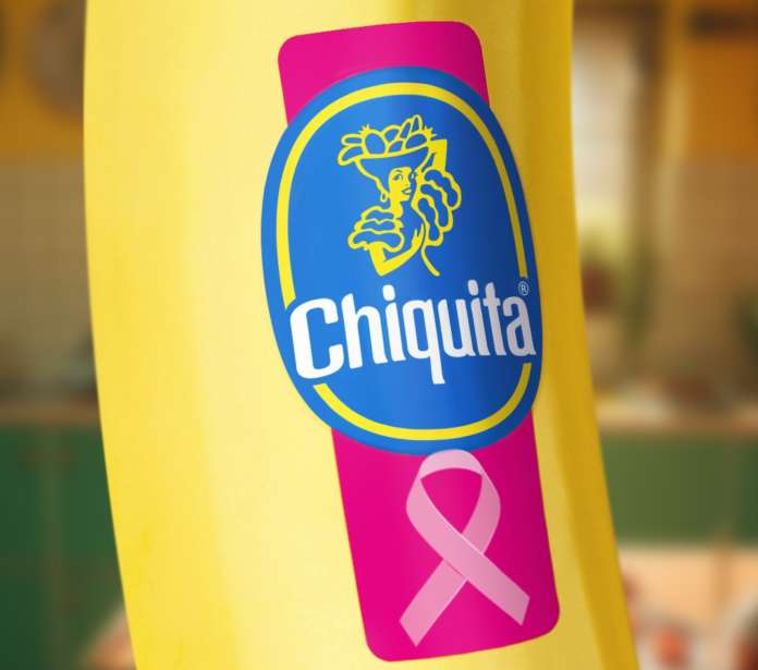 Il bollino blu di Chiquita con il nastro rosa