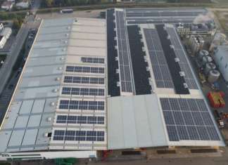 Pannelli fotovoltaici sull'impianto Agrintesa a Bagnacavallo
