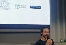 Luca Travaglini, co-founder Planet Farms all'evento presso il ristorante Identità Golose Milano