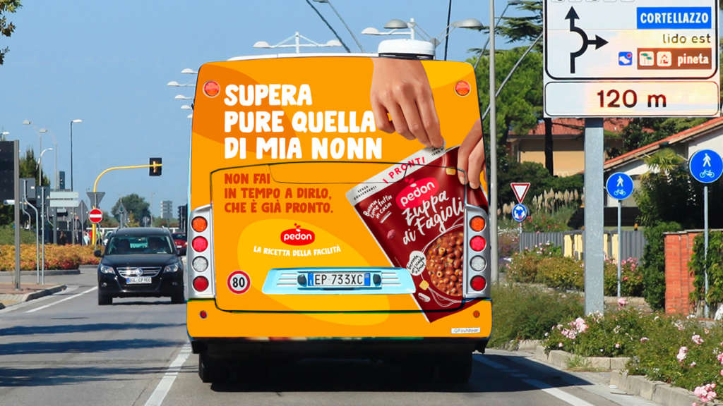 Affissione Pedon autobus Torino, Verona, Vicenza, Venezia