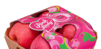 Confezione di mele a marchio Pink Lady