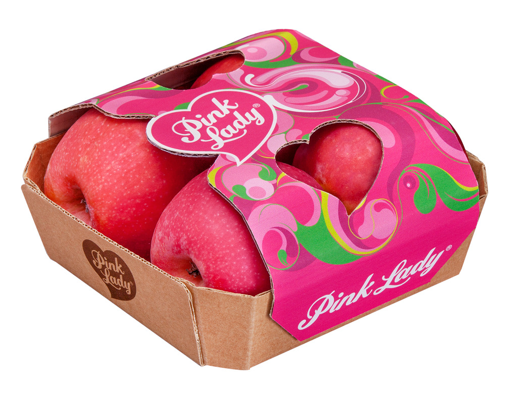 Confezione di mele a marchio Pink Lady