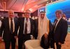 Nella foto (da sx) Paolo Gerevini, Ernesto Seppi, H.E. Khalid A. Al Falih, Minister of Investment dell’Arabia Saudita e Matteo Zoppas